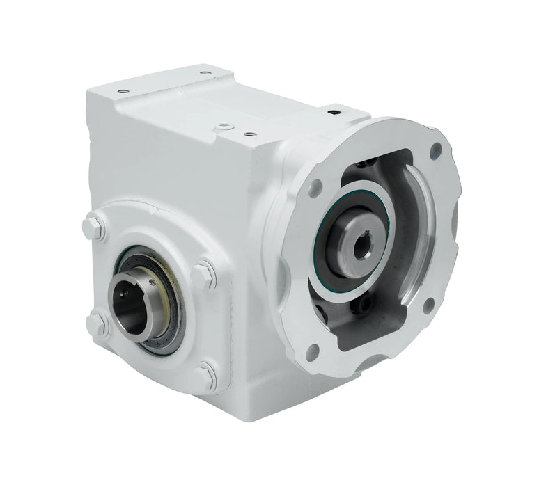 Speed Reducer Tigear-2 Worm Gear Speed Reducers 18:1 Hollow Shaft 2.62" Center Distance 56C Input Quill Style Motor Flange No Base Kit Single Reduction Right Angle 1-7/16" Bore White Epoxy Paint Washdown 