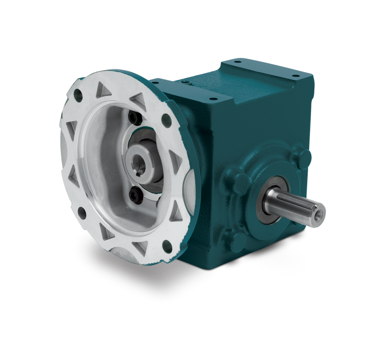 Speed Reducer Tigear-2 Worm Gear Speed Reducers 60:1 Right Solid Output Shaft 4.75" Center Distance 180TC Input Quill Style Motor Flange No Base Kit Single Reduction Right Angle 