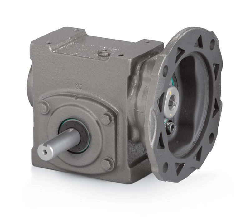 Speed Reducer Tigear-2 Worm Gear Speed Reducers 7.5:1 Left Solid Output Shaft 2.62" Center Distance 140TC Input Quill Style Motor Flange No Base Kit Single Reduction Right Angle Washdown 