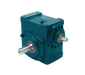 Speed Reducer Tigear-2 Worm Gear Speed Reducers 25:1 Left Solid Output Shaft 2.62" Center Distance Solid Input Shaft No Base Kit Single Reduction Right Angle White Epoxy Paint 