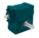 Speed Reducer Tigear-2 Worm Gear Speed Reducers 25:1 Right Solid Output Shaft 4.75" Center Distance Solid Input Shaft No Base Kit Single Reduction Right Angle White Epoxy Paint 