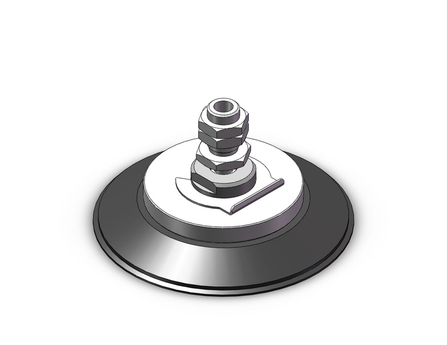 ZP3E-TF125UMN-AL16 Vertical Vac Inlet w/Ball Joint Adapter