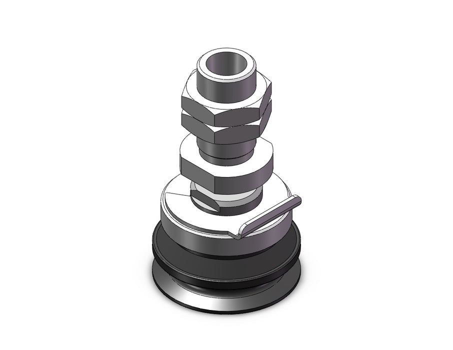 ZP3E-TF32BMCL-AL14 Vertical Vac Inlet w/Ball Joint Adapter