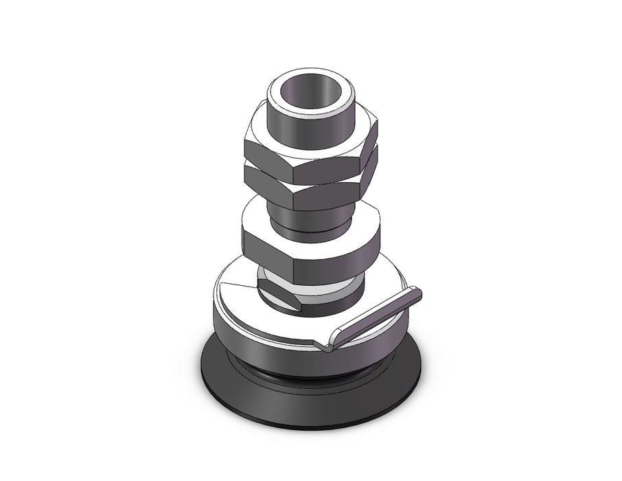 ZP3E-TF32UMCL-AL14 Vertical Vac Inlet w/Ball Joint Adapter