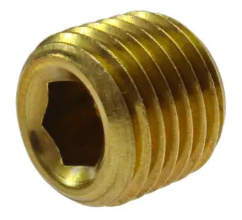 1/2"NPT Brass Flush Port Plug Internal Hex