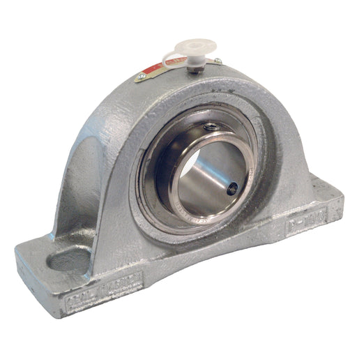 Sealmaster CRPLF-PN27 Mounted Ball Bearings, Phosphorous Nickel Coated Bearing, Pillow Block Bearings, 1-11/16" Diameter, Flouropolymer Coated Cast Iron Housing, Set Screw Locking, High Performance Seal (HPS), Wide Inner Race