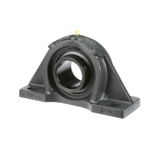 Sealmaster MSFPD-47C Mounted Ball Bearings, Black Oxide Bearing, 4 Bolt Pillow Block Bearings, 2-15/16" Diameter, Cast Iron Housing, Double Set Screw Locking, Contact Seal, Wide Inner Race