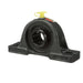 Sealmaster NP-20U RM Mounted Ball Bearings, Black Oxide Bearing, Pillow Block Bearings, 1-1/4" Diameter, Cast Iron Housing, Set Screw Locking, Felt Labyrinth Seal, Reduced Maintenance - Lubed for Life, Wide Inner Race