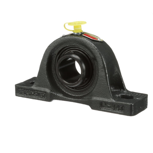 Sealmaster NP-215 Mounted Ball Bearings, Black Oxide Bearing, Pillow Block Bearings, 75mm Diameter, Cast Iron Housing, Set Screw Locking, Felt Labyrinth Seal, Wide Inner Race