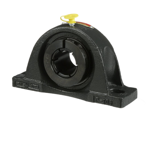 Sealmaster NPL-23T Mounted Ball Bearings, Black Oxide Bearing, Pillow Block Bearings, 1-7/16" Diameter, Cast Iron Housing, Concentric Locking, Felt Labyrinth Seal, Wide Inner Race