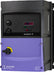Blue and black rectangular cube shaped variable frequency drive with keypad, lockout switch, 2 knobs, and invertek optidrive e3 and IP66 NEMA 4X printed on it.