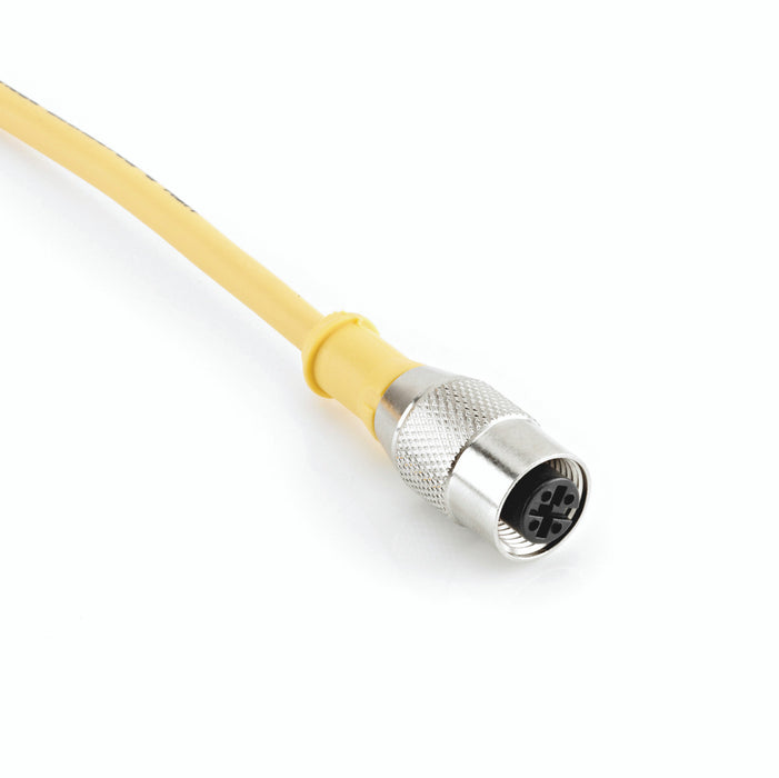 R-FS4TZ-V075 Single End Cable M12 4-Pin A-Coded Female Straight PVC 5m
