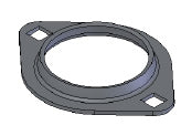 40M-2-SS Stamped Stainless Steel 2-Bolt Flange Housing