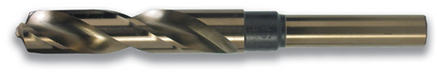 135 degree Split Point 23/32" Gold Surface Treated M42 Cobalt Reduced Shank Drill Twist Drill