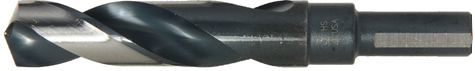 13/16" 135 degree Split Point High Speed Steel Reduced Shank Drill Surface Treated Twist Drill