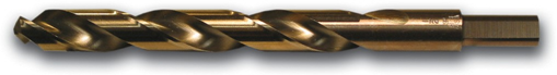 135 degree Split Point 27/64" Gold Oxide High Speed Steel Jobber Length Drill Twist Drill