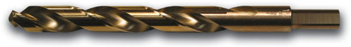 135 degree Split Point 7/16" Gold Oxide High Speed Steel Jobber Length Drill Twist Drill