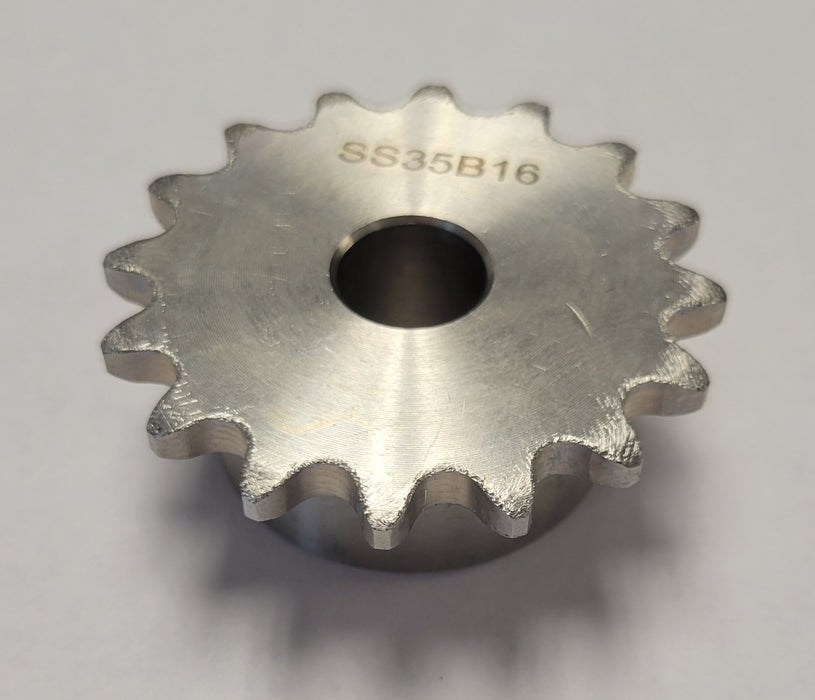 SS35B16 Type-B Stock Bore Stainless Steel Roller Chain Sprocket