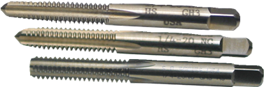 3/8-24 Bottoming Tap Gold Oxide High Speed Steel Plug Tap Straight Flute Tap Taper Tap 