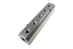 1/2 inch NPT Inlet 1/4 inch NPT Outlet 5 Port Air Manifold High Flow 