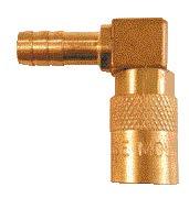 1/2 inch Hose Barb 3/8 inch Body Brass Lock-On Moldflow Interchange Valved