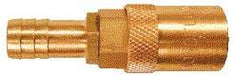 1/4 inch Body 3/8 inch Hose Barb Brass Moldflow Interchange Valved