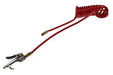 1/4 inch NPT Swivel 10 feet Long 5/32 inch ID Air Hose Coiled Hose Polyurethane Red w/ Blow Gun