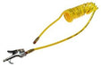 1/4 inch NPT Swivel 10 feet Long 5/32 inch ID Air Hose Coiled Hose Polyurethane w/ Blow Gun Yellow