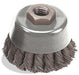 .020" Wire 2-3/4" Dia 5/8"-11 Bore Abrasive Knot Cup Wire Brush