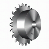 1-1/2 inch Bore 140 Pitch 22 Teeth roller chain sprocket hub on one side Single Strand plain round bore