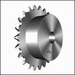 1/4 inch Bore 25 Pitch 9 Teeth roller chain sprocket hub on one side Single Strand plain round bore