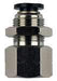 1/4" NPT 3/8" OD Air Fitting Bulkhead Connector Plated Brass Pneumatic Push-to-Connect Air Fitting