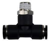 1/4" BSPT 8mm OD Air Fitting Branch Tee Plastic Pneumatic Push-to-Connect Air Fitting