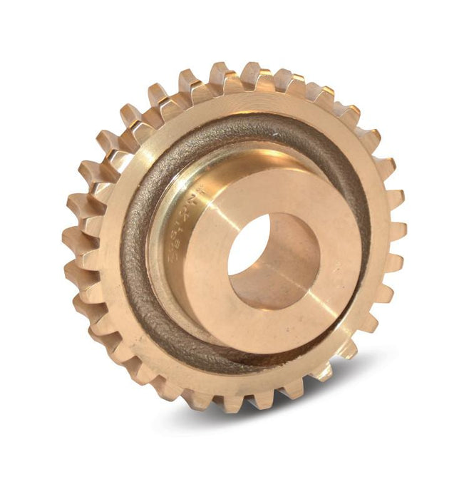 20 Teeth, 24 diametral pitch, 25 Degree Pressure Angle, bronze, Quad Thread, Right Hand, Worm gear