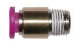 1/2" NPT 1/2" OD Air Fitting Compact Male Connector Plated Brass Pneumatic Push-to-Connect Air Fitting