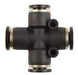 1/2" OD Air Fitting Cross Union Plastic Pneumatic Push-to-Connect Air Fitting