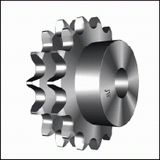 1-3/16 inch Bore 40 Teeth 50 Pitch roller chain sprocket hub on one side Double Strand plain round bore