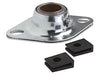 2 Bolt Flange bearing 3/4 inch Diameter Bronze Bearing No Locking Mechanism Stamped Steel Housing