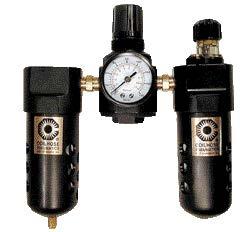 1/4 inch NPT Air Filter Regulator Lubricator Gauge Metal Bowl 