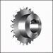 1-3/8 inch Bore 24 Teeth 80 Pitch roller chain sprocket hub on one side bore has keyway and set screws Single Strand