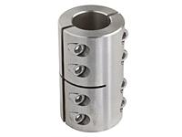 1/4 inch ID 3/8 inch ID Shaft Coupling Stainless Steel Two Piece Clamping