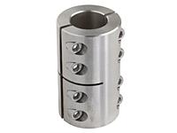 25mm ID Keyway Shaft Coupling Stainless Steel Two Piece Clamping