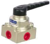 1/4" NPT 3 Position 4 Port 4 Way Air Valve Directional Control Valve Hand Lever Manual Valve Pneumatic