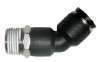 1/8" NPT 1/8" OD 45 Deg Male Angle Elbow Air Fitting Plastic Pneumatic Push-to-Connect Air Fitting