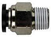 1/4" BSPT 8mm OD Air Fitting Male Connector Plated Brass Pneumatic Push-to-Connect Air Fitting