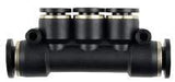 1/4" OD 5/32" OD Air Fitting Manifold Union Plastic Pneumatic Push-to-Connect Air Fitting