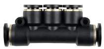 1/4" OD 5/32" OD Air Fitting Manifold Union Plastic Pneumatic Push-to-Connect Air Fitting