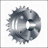 160 Pitch 20 Teeth Accepts F Bushing roller chain sprocket hub on one side QD Bore Single Strand