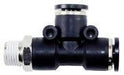 1/2" NPT 1/2" OD Air Fitting Plastic Pneumatic Push-to-Connect Air Fitting Run Tee