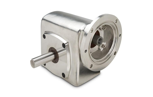 1.75 inch Center Distance, 140TC, 5:1 gear ratio, J solid right output shaft, Quill Style Motor Flange, Single Reduction, Washdown, Worm Gear Speed reducer